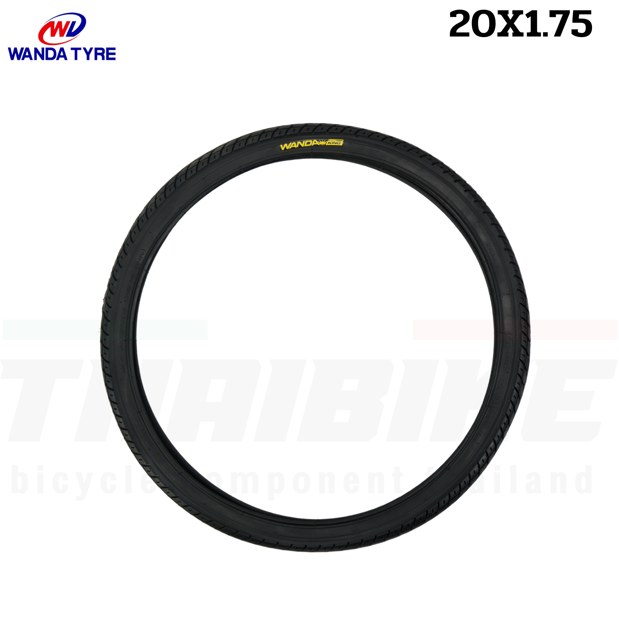 ยางนอกจักรยานขอบลวด WANDAKING 16x1.75 20x1.75 24x1.75 26x1.95 27.5X1.75 700C