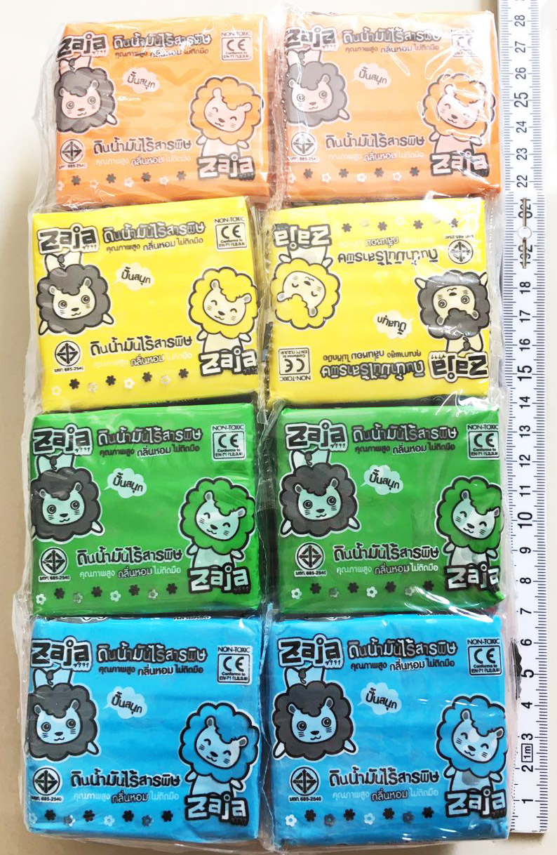 ดินน้ำมันไร้สารพิษ 100 g. 24 ก้อน มีมอก.
