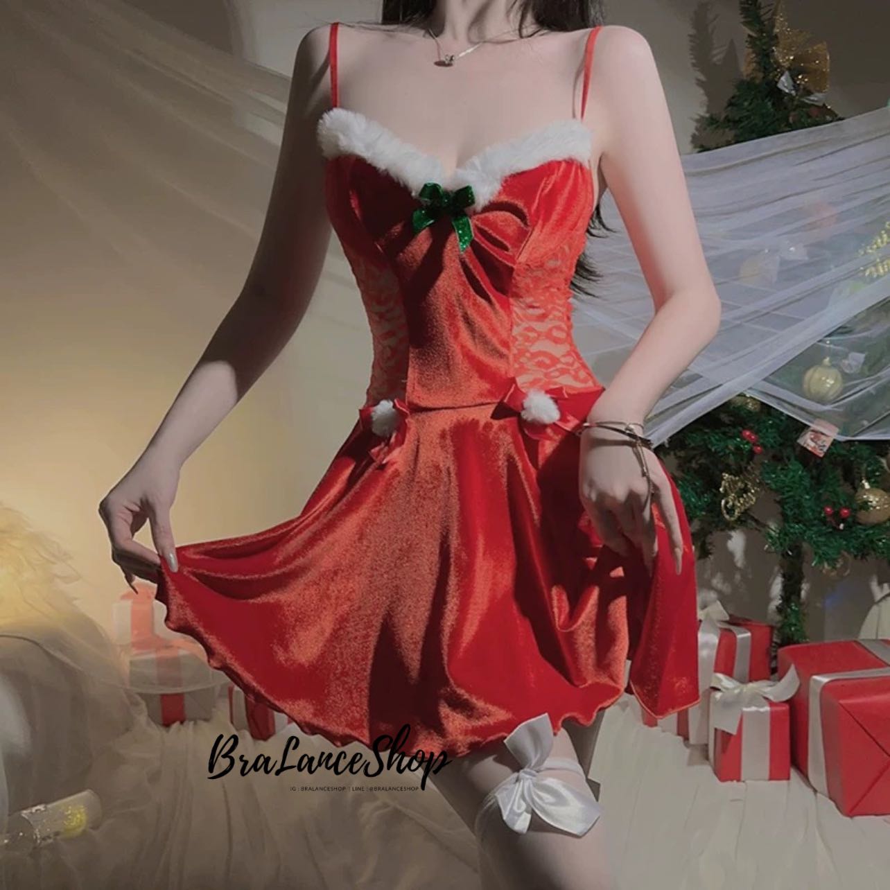 🎄ชุดคอสเพลย์คริสมาสแซนตี้ #3873