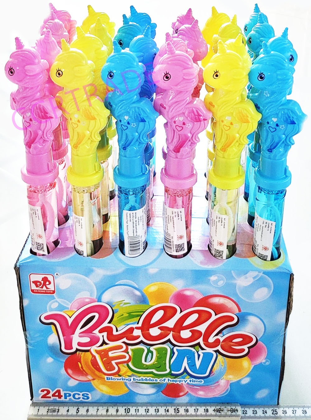 กระบองเป่าฟองยูนิคอร์นสีหวาน 38.5 ซม.กล่อง(1x24)