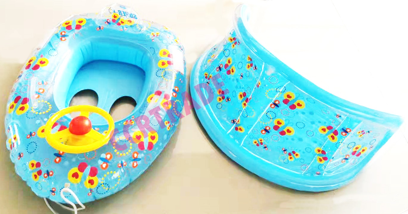 เรือสอดขาเป่าลม มีหลังคากันแดด 65x80 ซม.(งานหนา)(1x3)