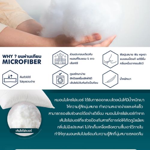 หมอนใยไมโครไฟเบอร์ (ขนห่านเทียม)