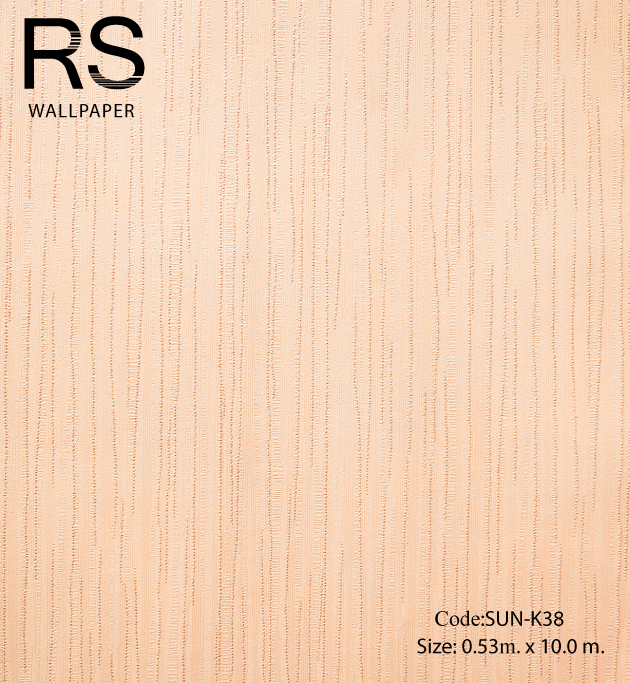 วอลเปเปอร์ลายเส้นโทนสีครีมอมชมพู SUN-K38