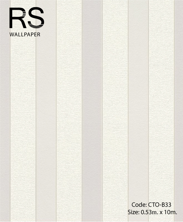วอลเปเปอร์ลายทางเทาสลับครีม CTO-B33