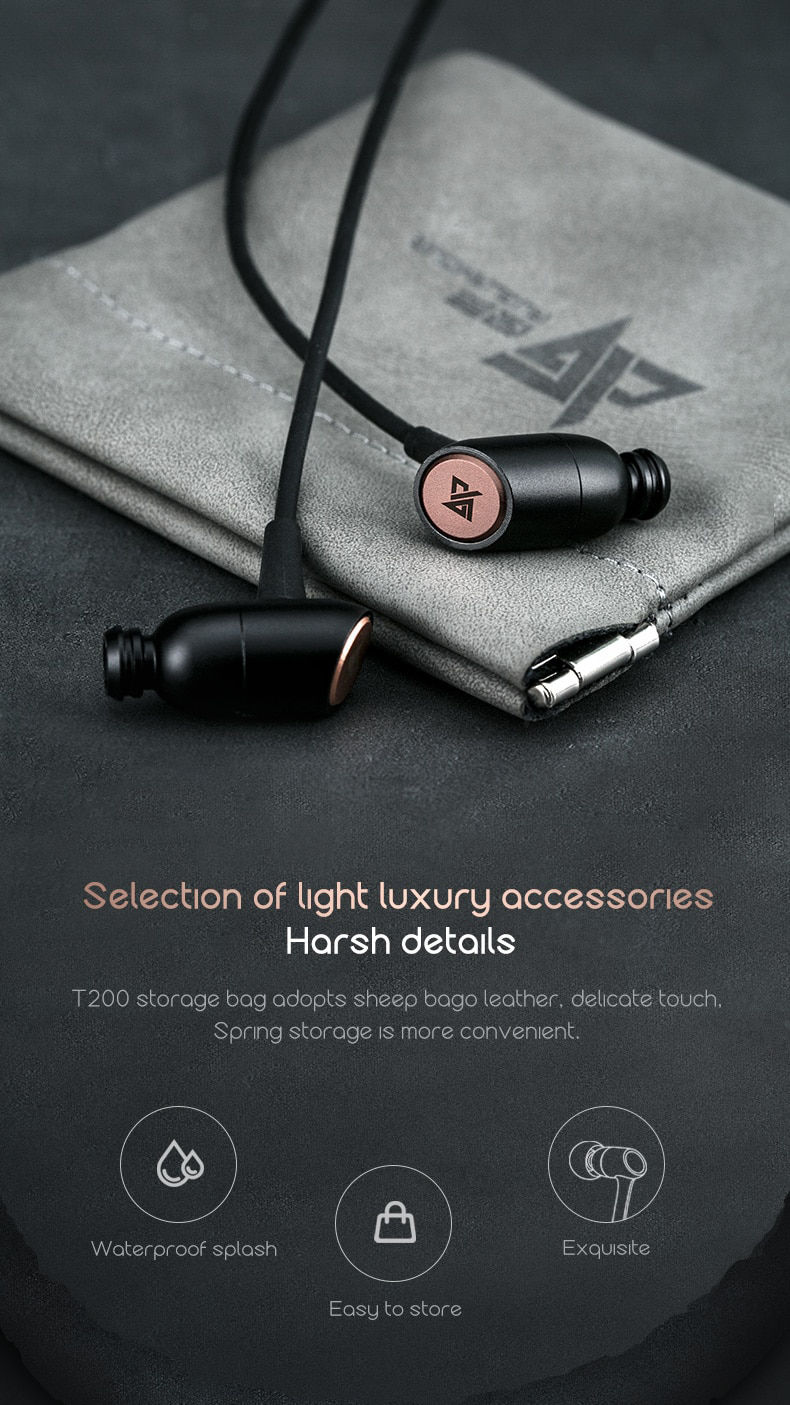 ขาย Auglamour T200 หูฟัง Dynamic พร้อมไมค์ สายทองแดงหุ้มฉนวน TPE