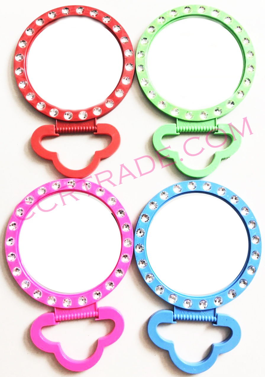 กระจกขอบเพชรกลม 15x22 ซม.