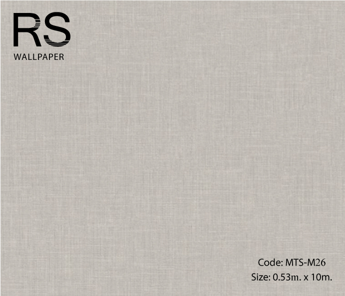 วอลเปเปอร์เทกเจอร์ผ้าพื้นสีเทา MTS-M26
