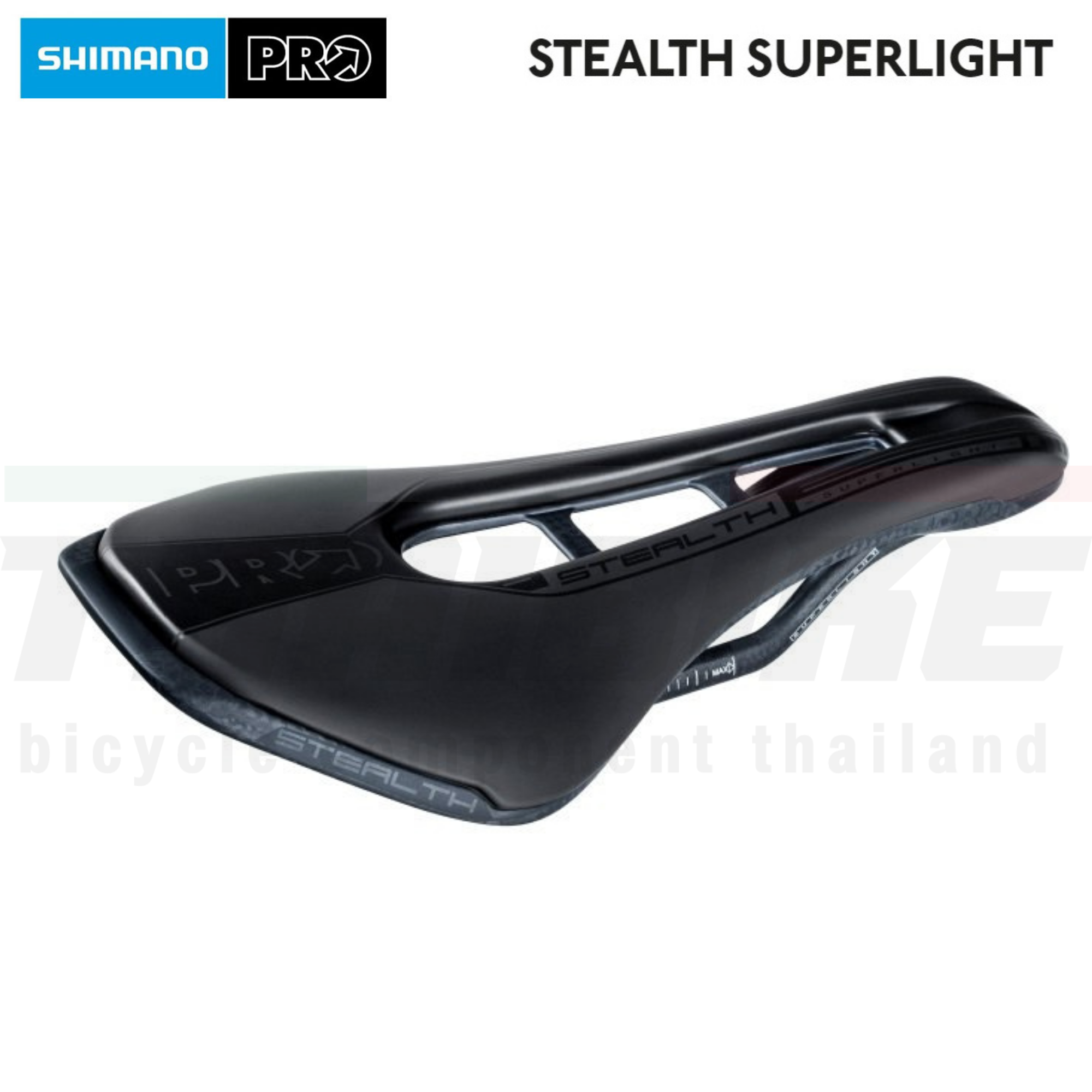 อานจักรยาน SHIMANO PRO STEALTH SUPERLIGHT สีดำ รางคาร์บอน