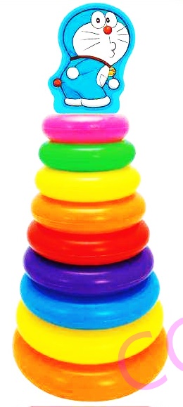 โยนห่วงโดราเอม่อน 9 ชั้นจัมโบ้ 13.5x27 ซม.(ลิขสิทธิ์แท้)(1x3)
