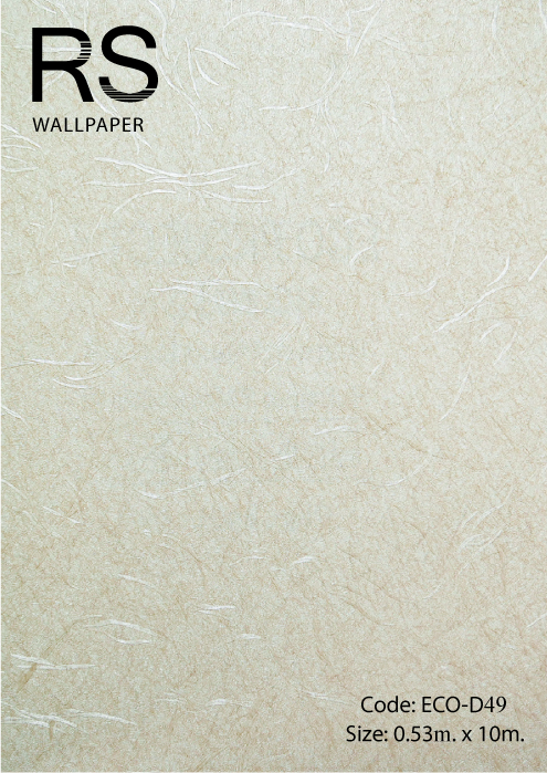 วอลเปเปอร์มีเทกเจอร์เส้นพื้นสีครีมเนื้อ ECO-D49
