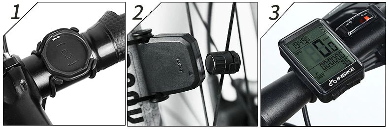 ไมล์ไร้สายมีไฟ INBIKE รุ่น IC321 ไฟสีขาว วัดความเร็วจักรยาน