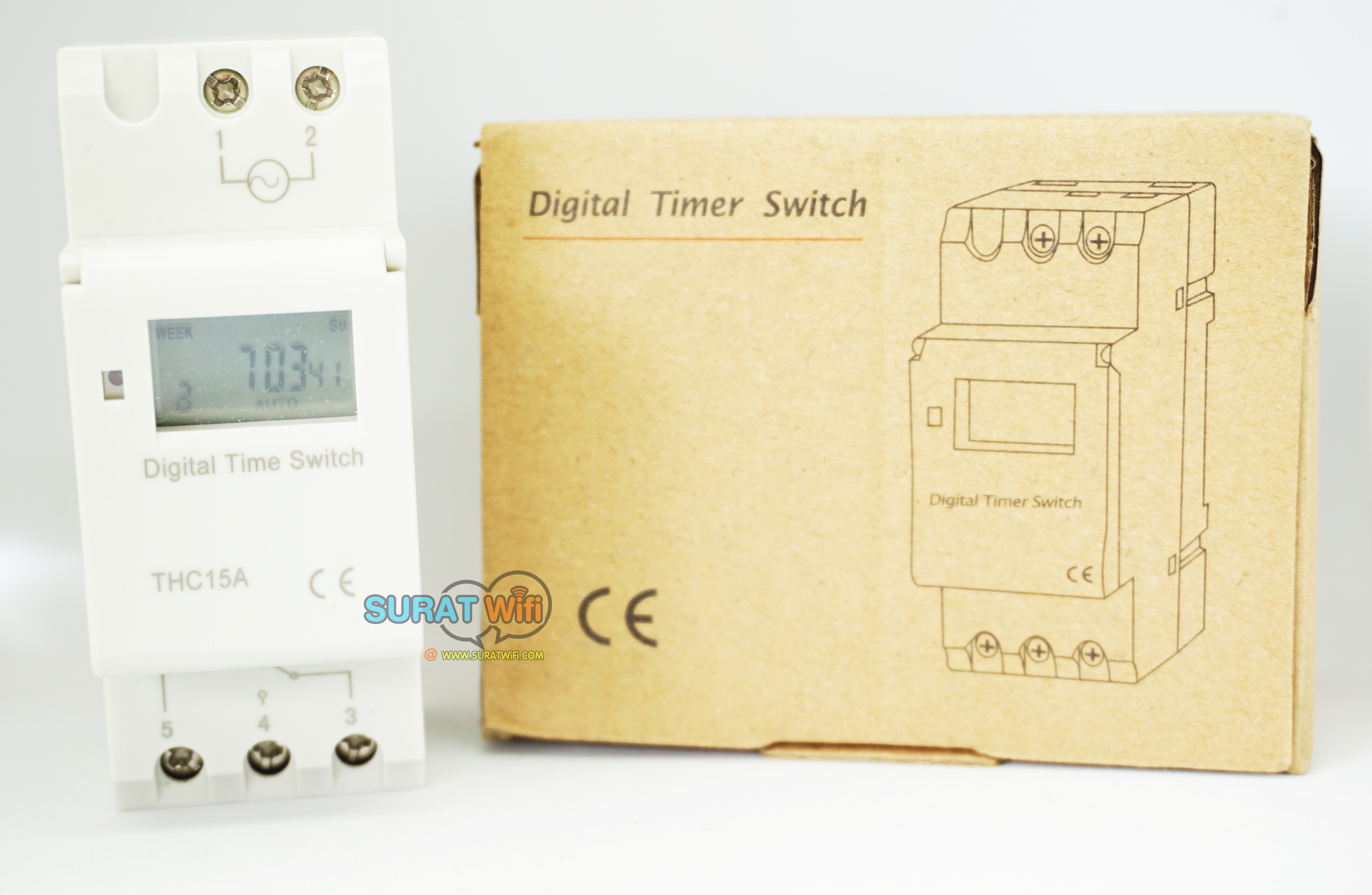 Digital Timer 220V 16A รุ่น THC15A (เครื่องตั้งเวลาเปิดปิด)