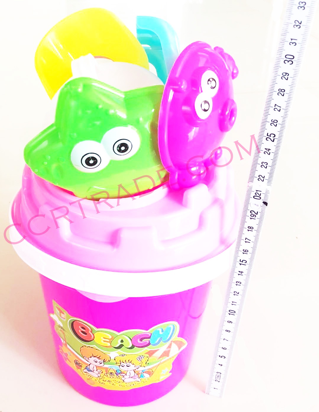 ถังเล่นทรายปราสาท+อุปกรณ์ถุงตาข่าย 19 ซม.(1x3)