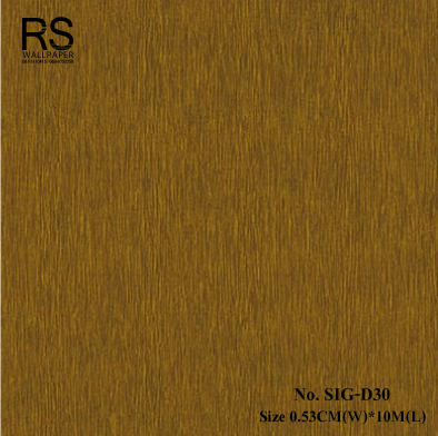 วอลเปเปอร์ สีเหลืองปนน้ำตาลเทกเจอร์ลายเส้น No.SIG-D30