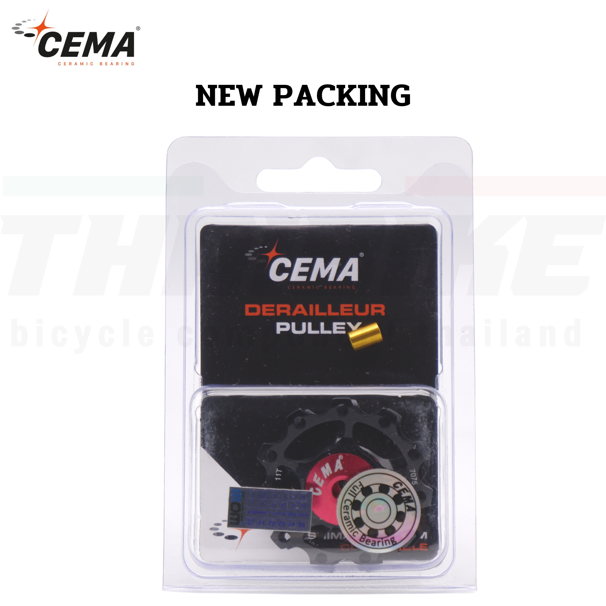 ลูกรอกใส่ตีนผีจักรยาน CEMA ฟูลเซรามิค บอดี้อลูมิเนียม SRC-JW-B001-CF