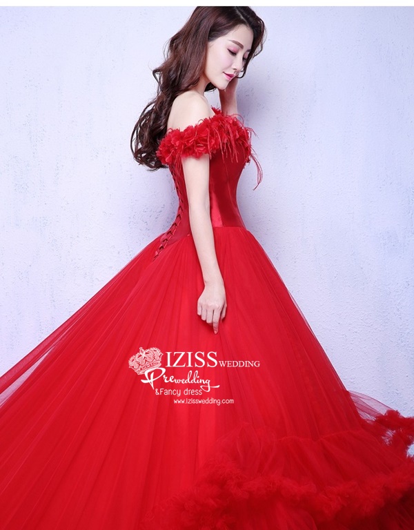 PW564- **พร้อมส่งค่ะ**ชุดคู่ถ่ายพรีเวดดิ้ง (prewedding dress) & ชุดแต่งงานแฟนซี (Fancy wedding dress)ชายหญิง "ธีมสีแดง"