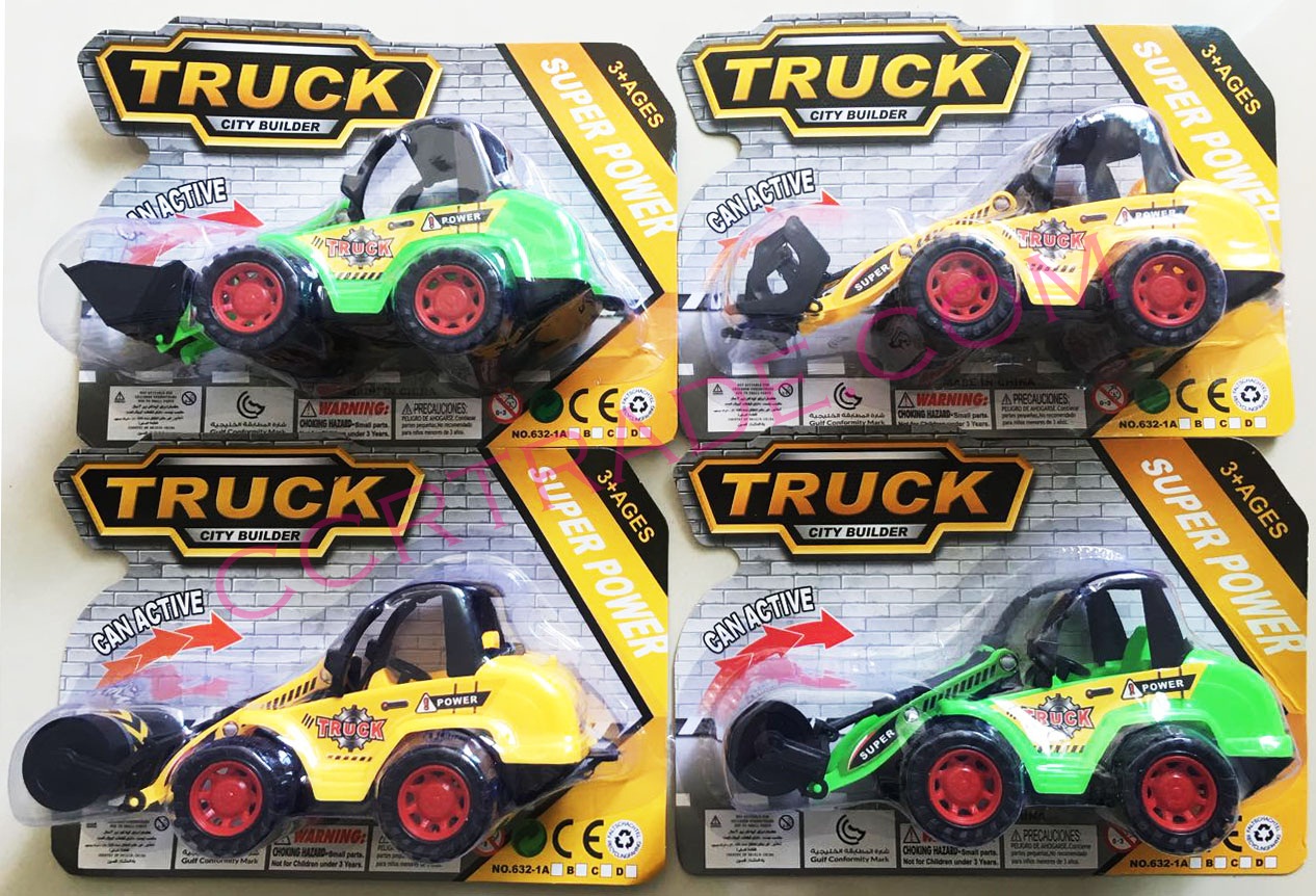 รถก่อสร้างสีสดแผง 22 ซม.