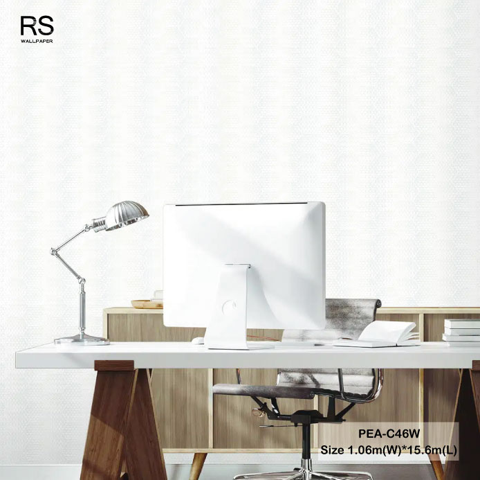 วอลเปเปอร์สไตล์โมเดิร์นลายสามเหลี่ยม สีขาวมุก PEA-C46W