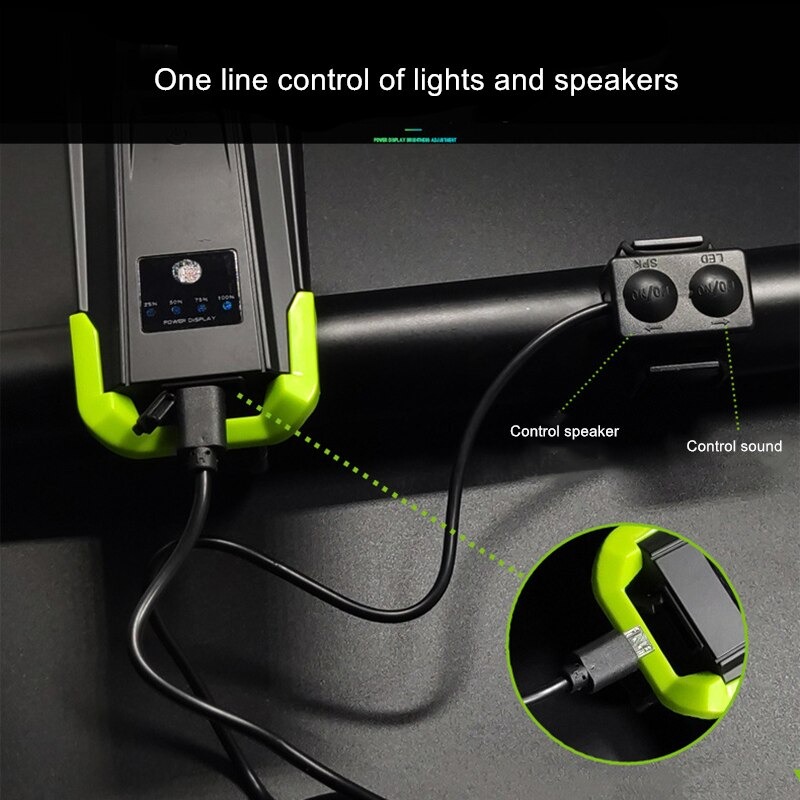 ไฟหน้าจักรยาน แตรจักรยาน แบบชุด THAIBIKE ชาร์จ USB