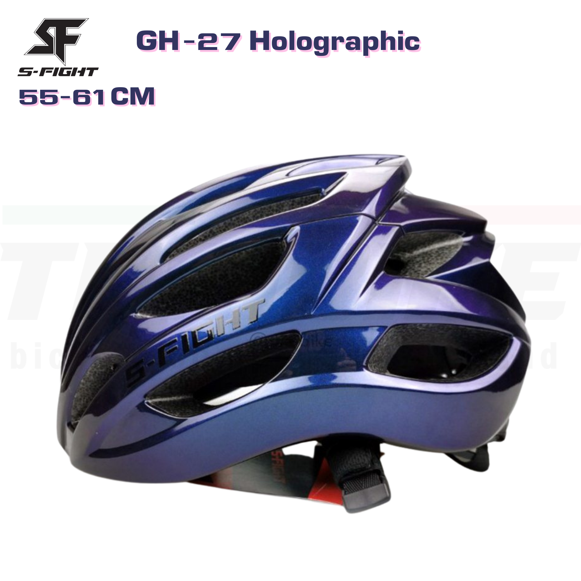 หมวกกันน็อคจักรยาน S-fight รุ่น GH-27 Holographic Silver สีปรับตามมุมแสง