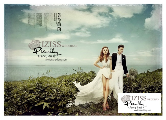 PW071 - **เลิกผลิตค่ะ** ชุดคู่ถ่ายพรีเวดดิ้ง (prewedding dress) & ชุดแต่งงานแฟนซี (Fancy wedding dress)ชายหญิง "ธีมสีขาว-ดำ"