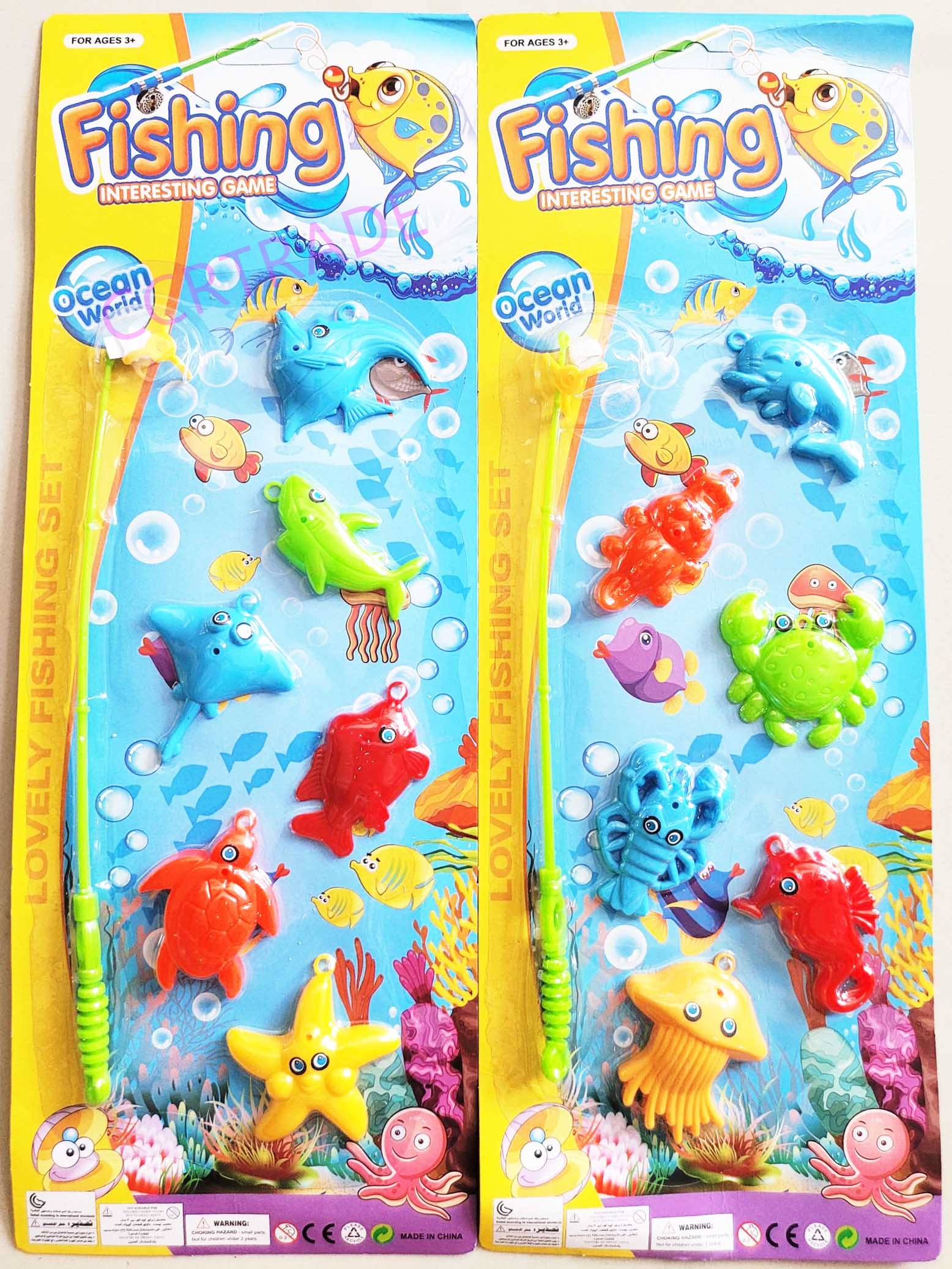 ชุดตกสัตว์ทะเล 7 ชิ้นแผงจัมโบ้ 43 ซม.