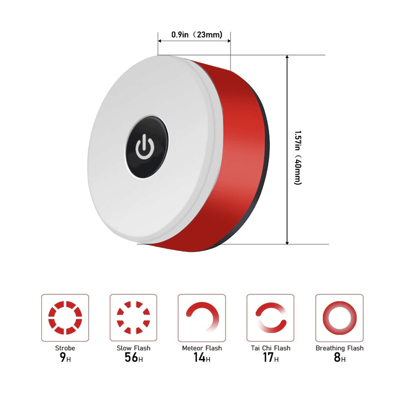 ไฟท้ายจักรยานชาร์จ USB DONUT USB