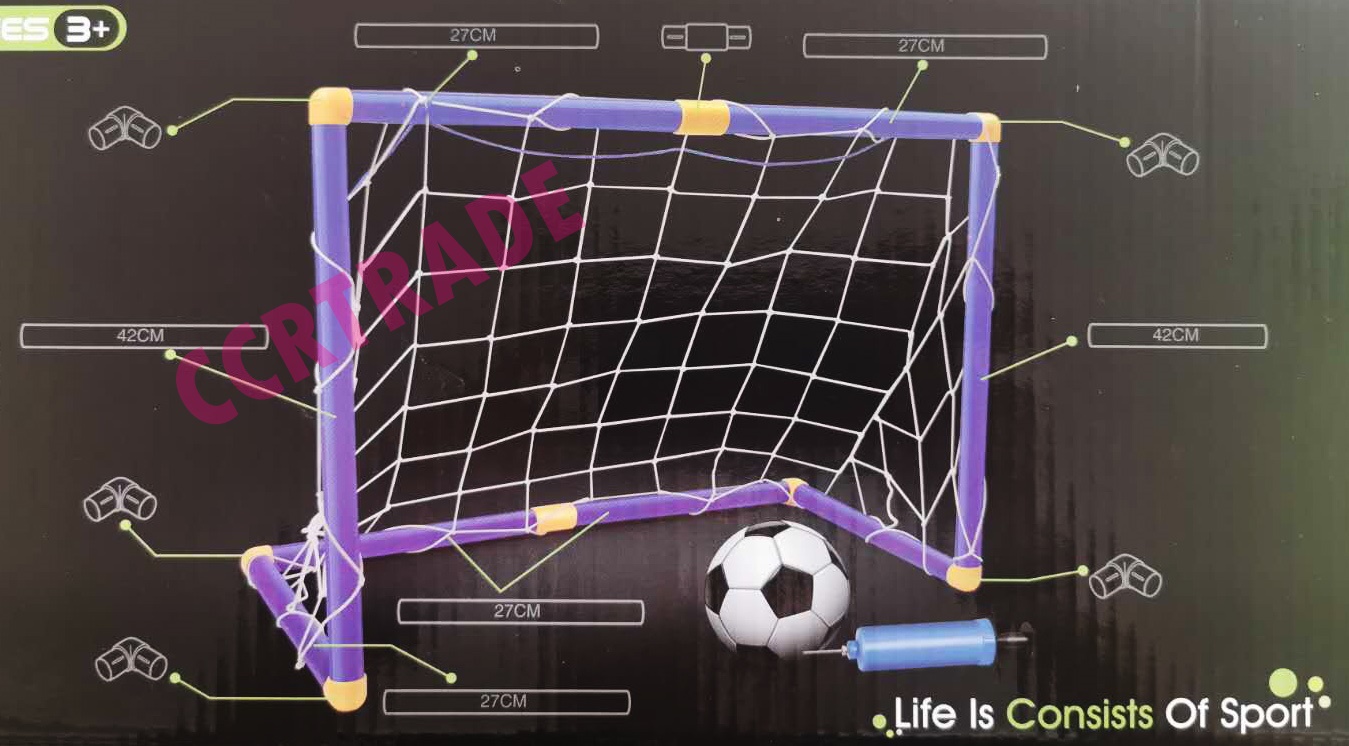 ชุดโกลฟุตบอลตาข่าย+ลูกบอลกล่องจัมโบ้ 63 ซม.(1x3)