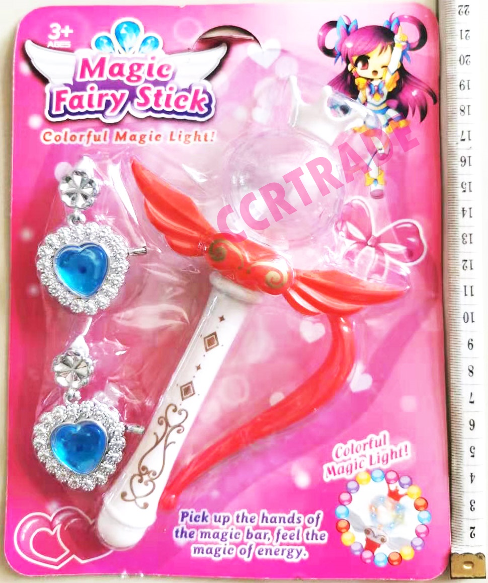 คทานางฟ้าแต่งตัว มีไฟแผง 22 ซม.(มีถ่านในตัว)