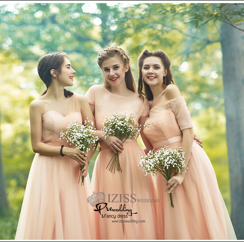 ฺBM0114 - พรีออเดอร์ ชุดเพื่อนเจ้าสาวราตรียาวธีมสีส้มโอโรส น่ารักมากๆค่ะ