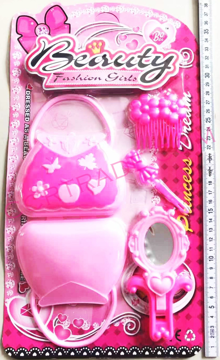 ชุดเสริมสวย+กระเป๋าหิ้วแผงจัมโบ้(ชมพูอ่อน) 38.5 ซม.