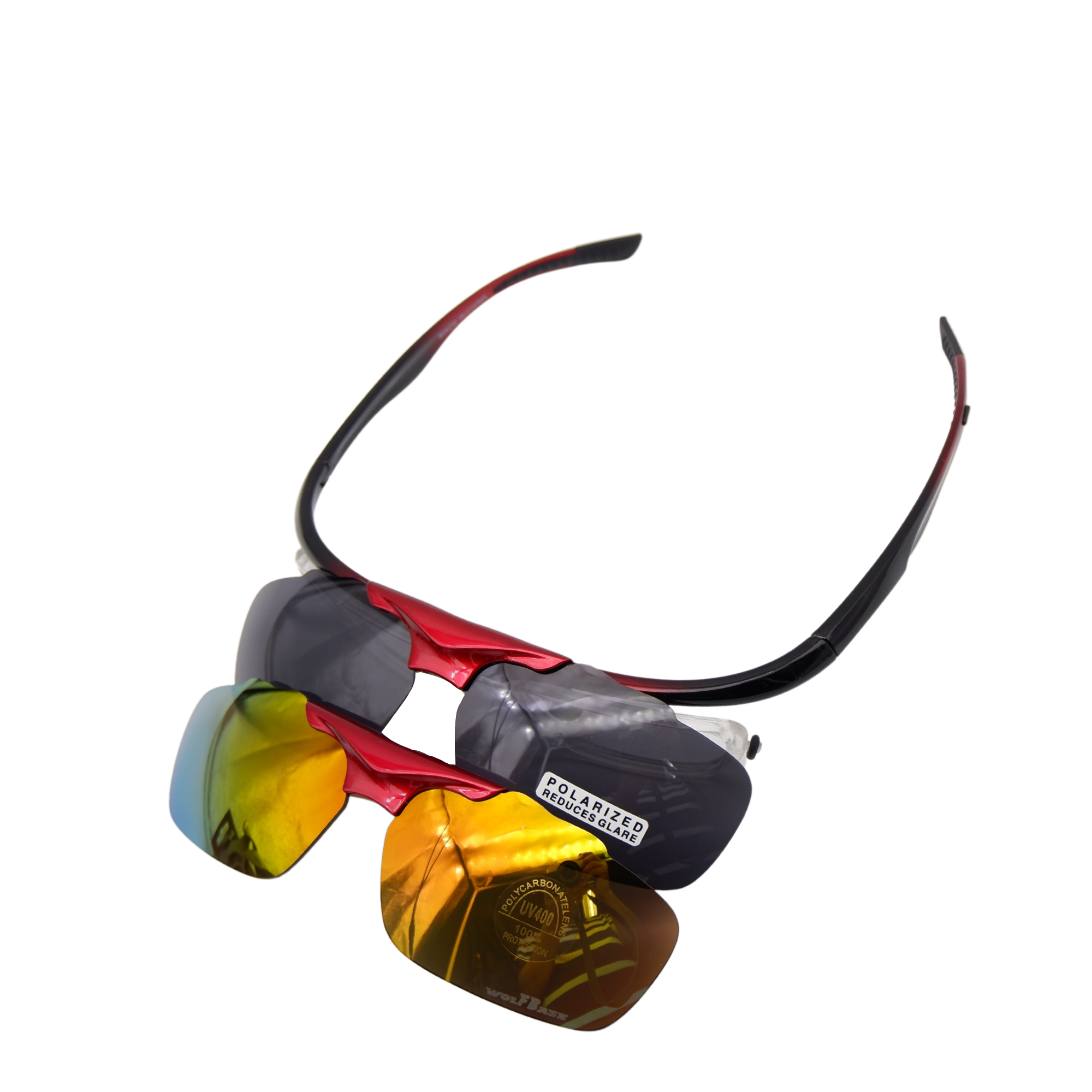 แว่นตาปั่นจักรยาน 2 เลนส์ เปลี่ยนเลนส์ได้ wolfbase มีกรอบสายตา