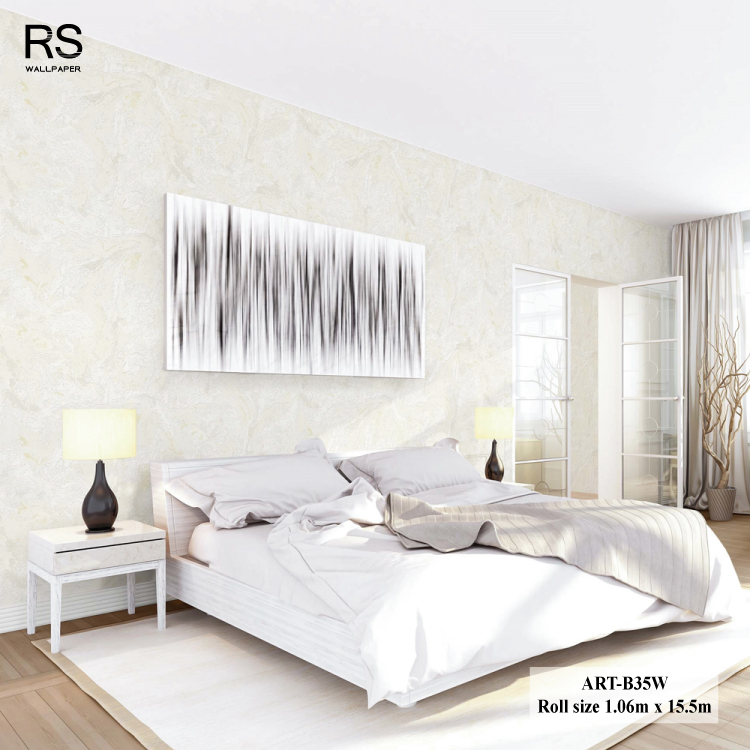 วอลเปเปอร์ ลายหินอ่อนสีครีม ART-B35W