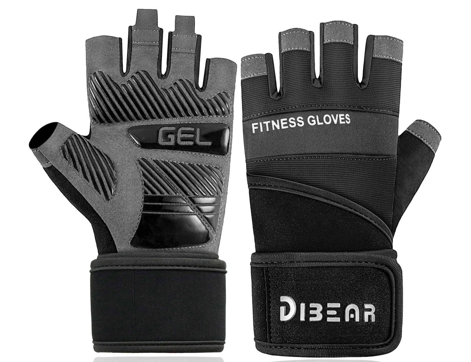 ถุงมือฟิตเนส DIBEAR รัดข้อ ยกน้ำหนัก มีเจล