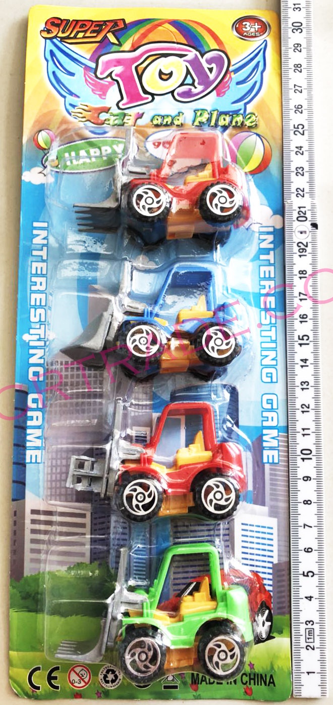 รถแม็คโครสีสด 4 ชิ้นแผง 31 ซม.