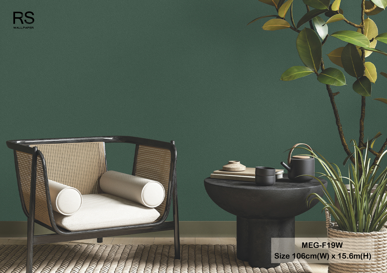 วอลเปเปอร์ สีเขียวเข้ม MEG-F19W