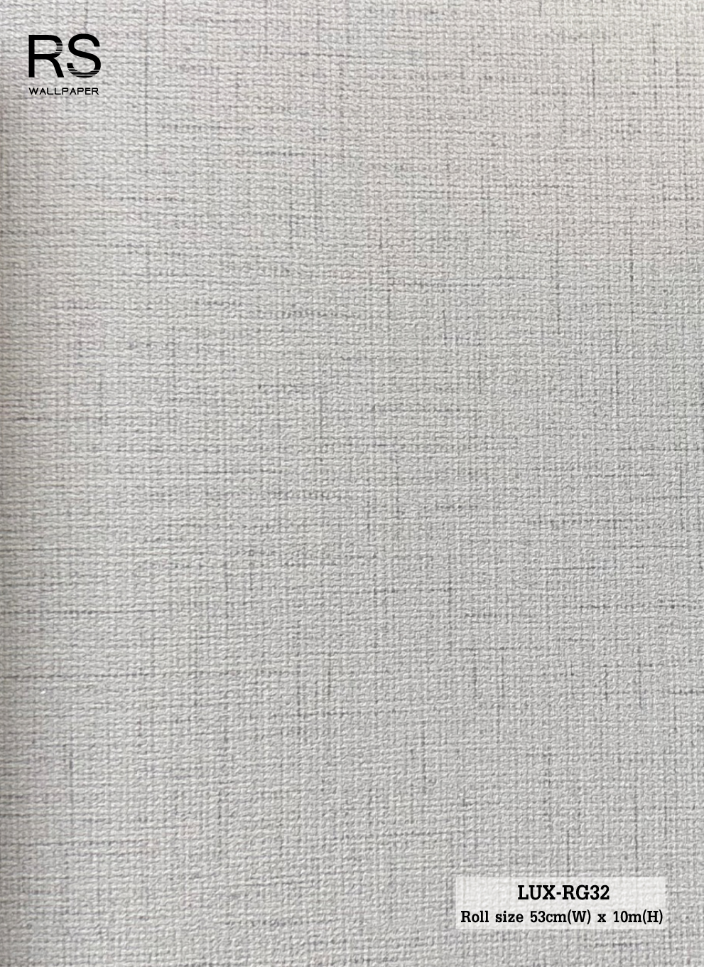 วอลเปเปอร์ลายกระสอบสีเทาอ่อน ผสมกลิตเตอร์สีเงินLUX-RG32