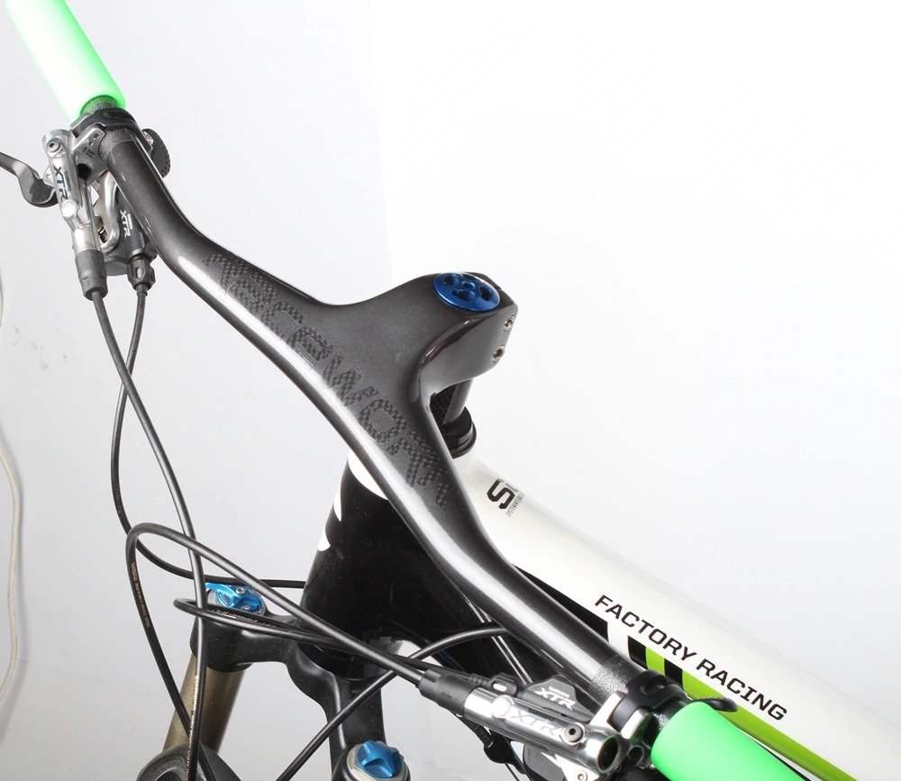 แฮนด์จักรยานเสือภูเขา คาร์บอน แบบอินทริเกตุ RACEWORK mountain bike carbon fiber