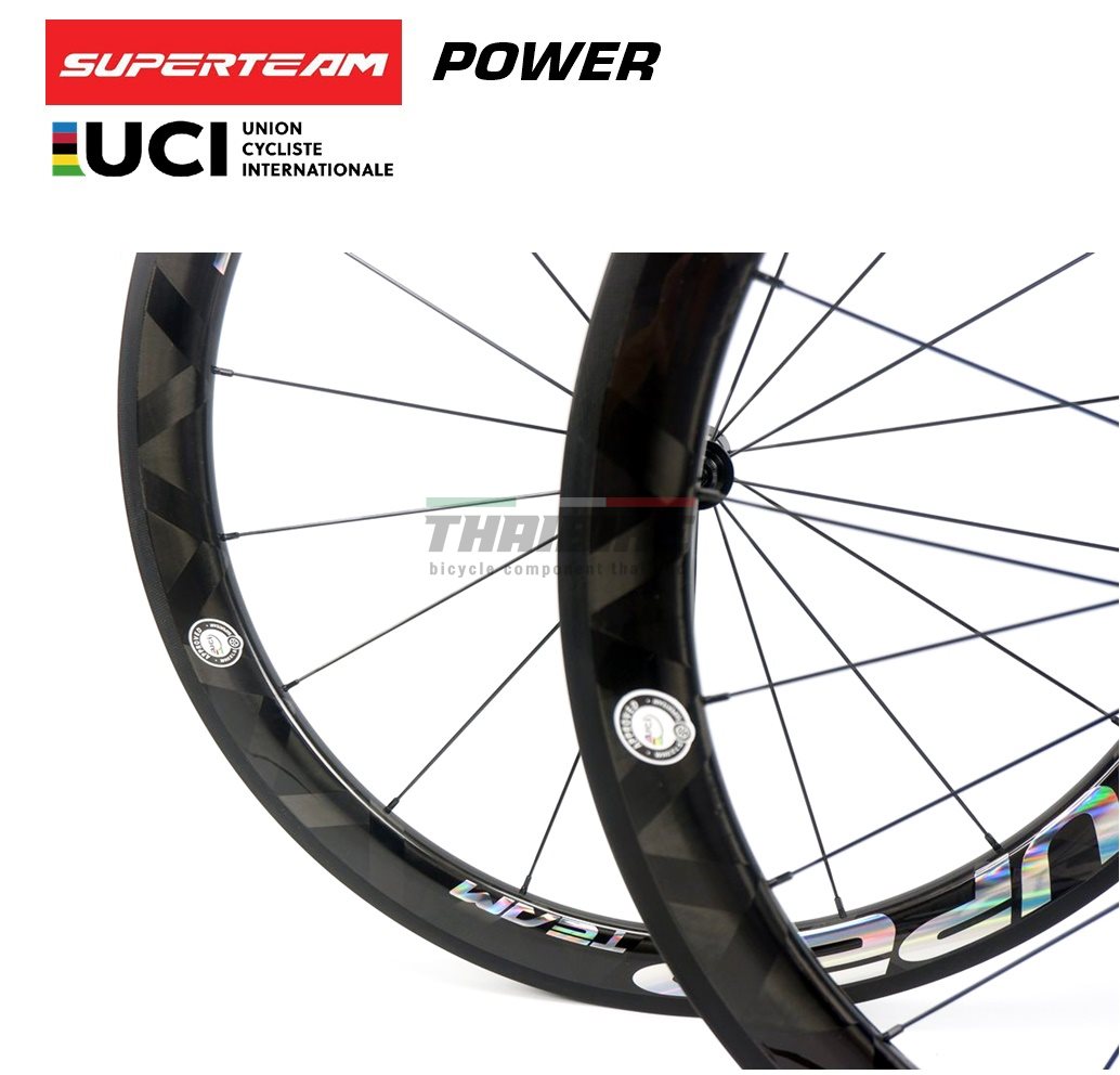 ล้อจักรยานเสือหมอบคาร์บอน SUPERTEAM POWER 700C ประกัน 2 ปีครึ่ง
