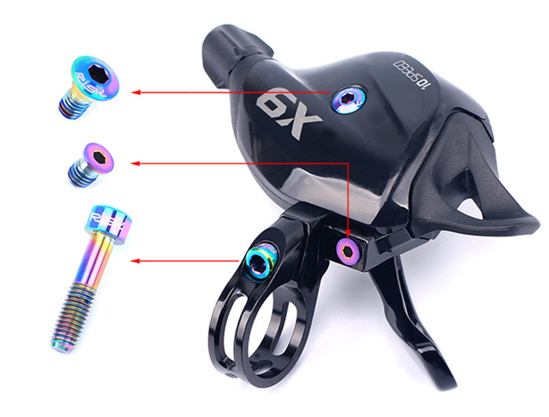 ชุดน็อตไทเทเนี่ยมสำหรับมือเบรคจักรยาน RISK SRAM GX/Eagle/X9/X01/X01Eagle/XX1