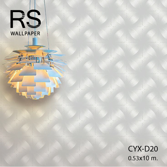วอลเปเปอร์ลายกราฟฟิค (DIMENSION) สีขาว เงิน CYX-D20