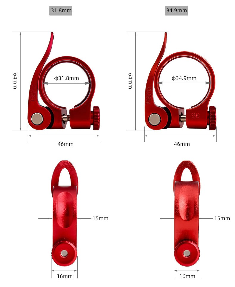 รัดหลักอานจักรยานแบบปลดเร็ว ยี่ห้อ TOOPRE 31.8 34.9
