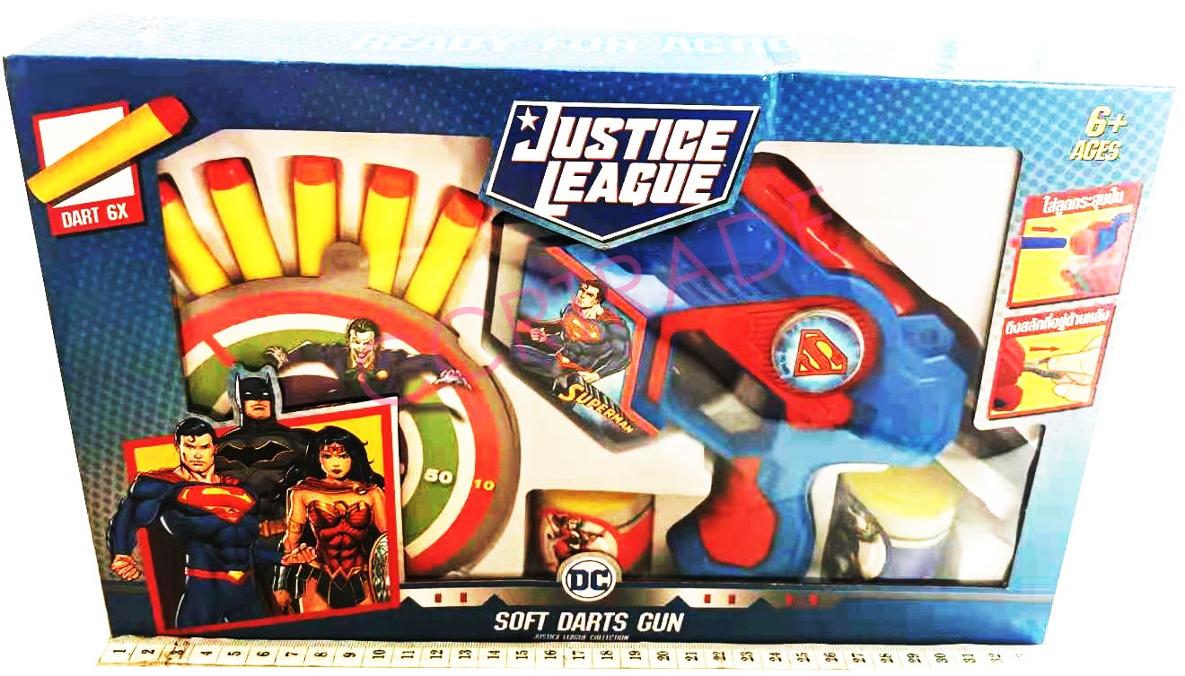 ปืนเนิร์ฟยิงกระสุนโฟมฮีโร่ DC 21.5x34 ซม.(ลิขสิทธิ์แท้)(1x3)