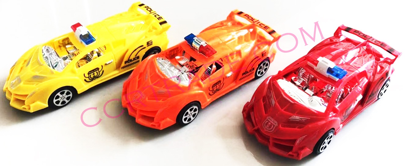 รถตำรวจสปอร์ตสีสดเบาะเงา มีลาน 18 ซม.