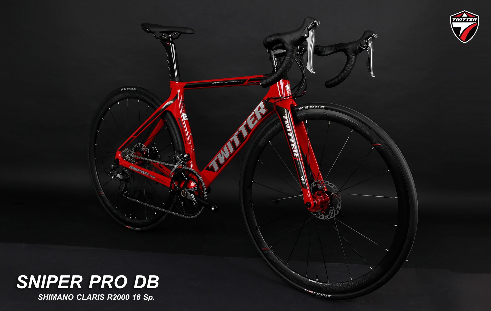 จักรยานเสือหมอบเฟรมคาร์บอน ดิสก์เบรคTWITER รุ่น Sniper PRO DB