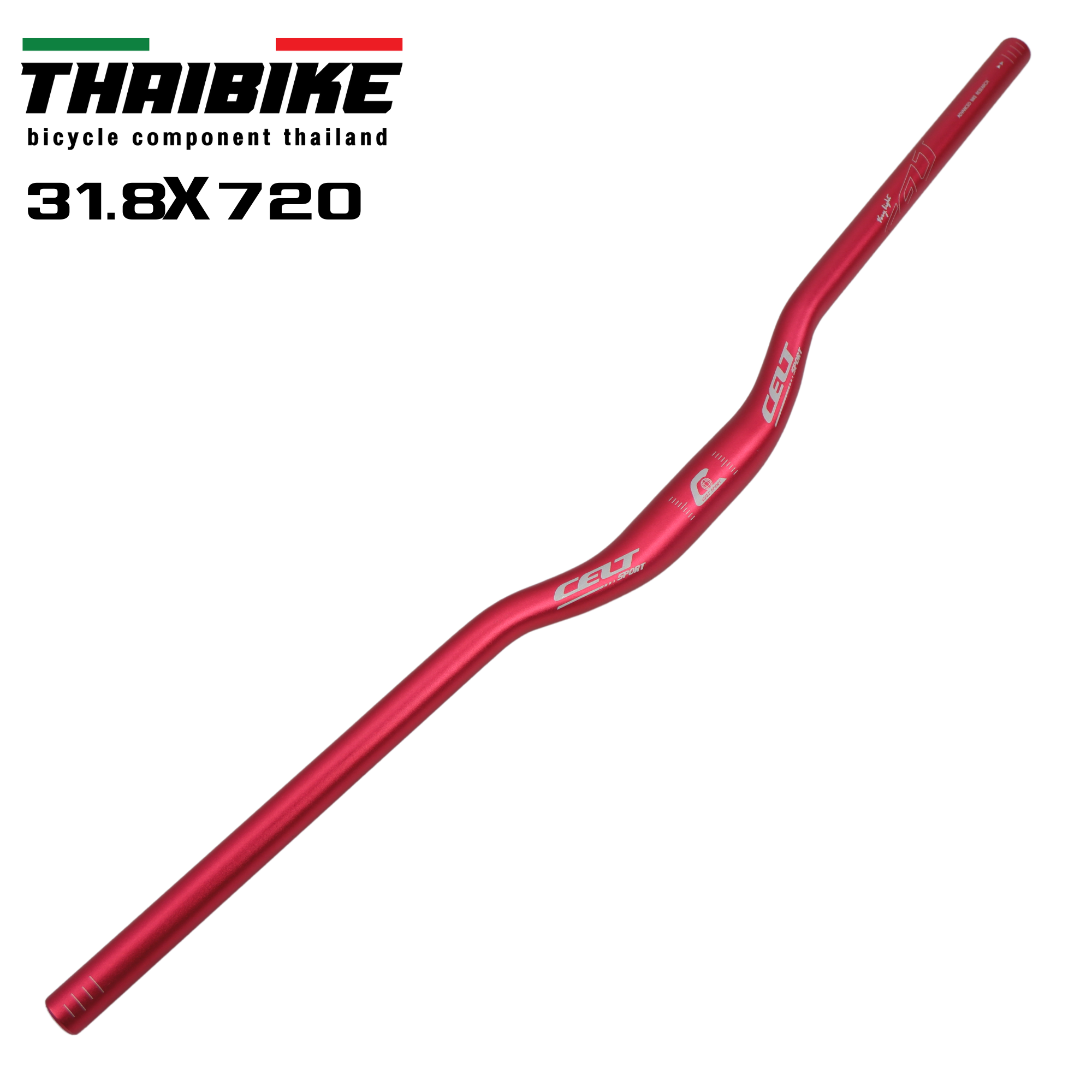 แฮนด์จักรยานเสือภูเขาอลูมิเนียม แบบยก CELT SPORT 31.8X780มม