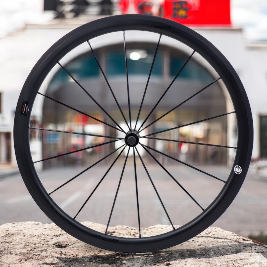 Superteam 38mm Matte Carbon Wheelset 700C ขอบงัด 25 mm ดุม Superteam QR โม่ Shimano