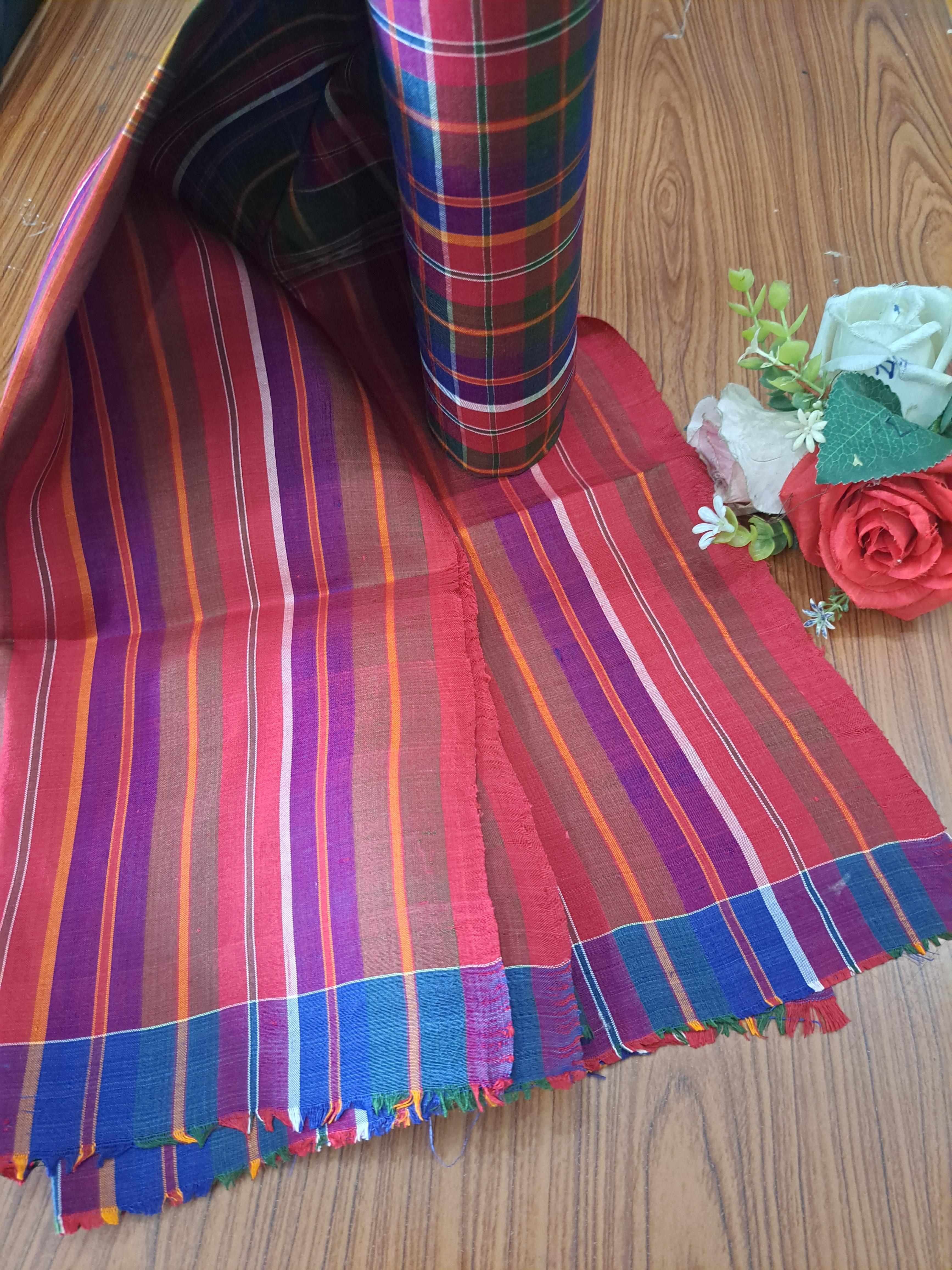 #ผ้าขาวม้าไหมแท้ทอมือราคาส่ง ทอเองขายเอง