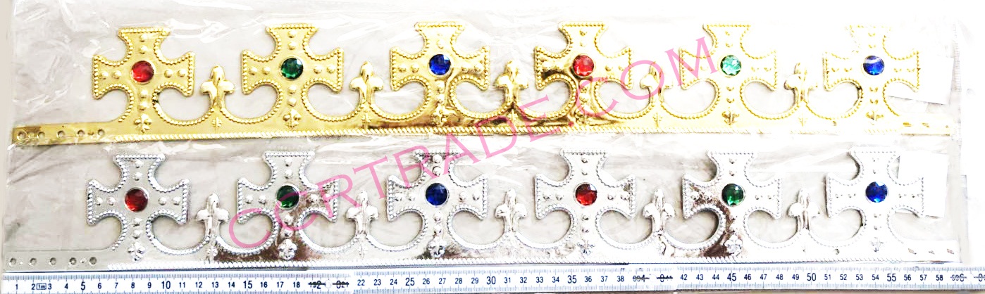 มงกุฎราชา คละสีเงินทอง (Free size)
