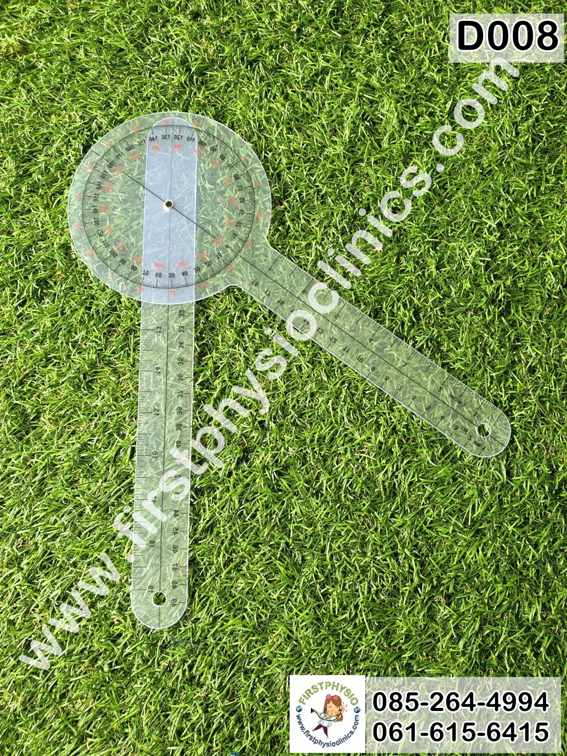 ไม้บรรทัดวัดมุมทางการแพทย์พลาสติก 360 องศา โกนิโอมิเตอร์ ขนาด 12 นิ้ว Goniometer